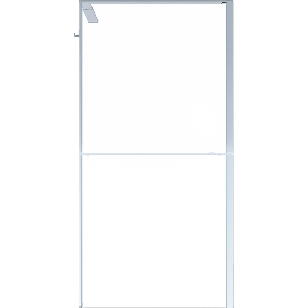 Paravan dus walk-in GOODHOME Evanna, aluminiu, 120 x 195 cm, sticla securizata transparenta, profil crom