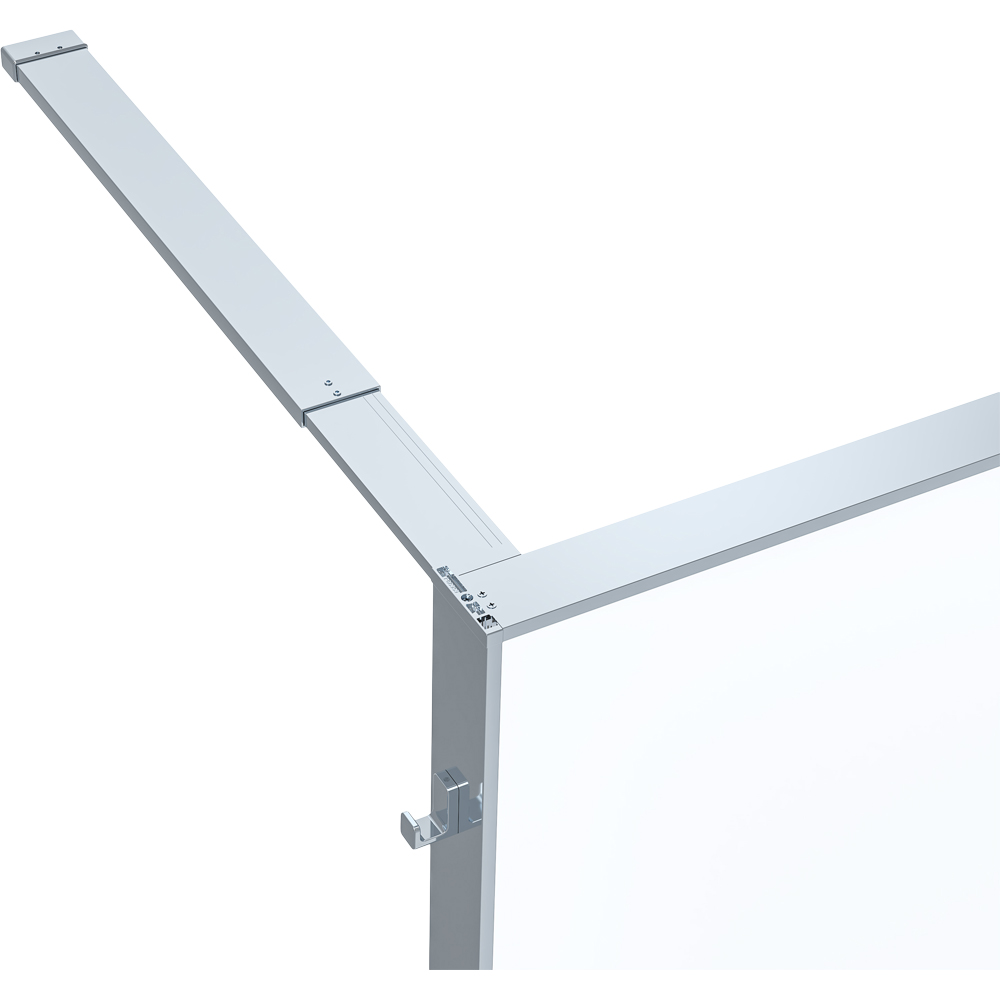 Paravan dus walk-in GOODHOME Evanna, aluminiu, 120 x 195 cm, sticla securizata transparenta, profil crom