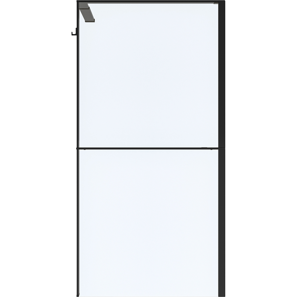 Paravan dus walk-in GOODHOME Evanna, aluminiu, 120 x 195 cm, sticla securizata transparenta, profil negru