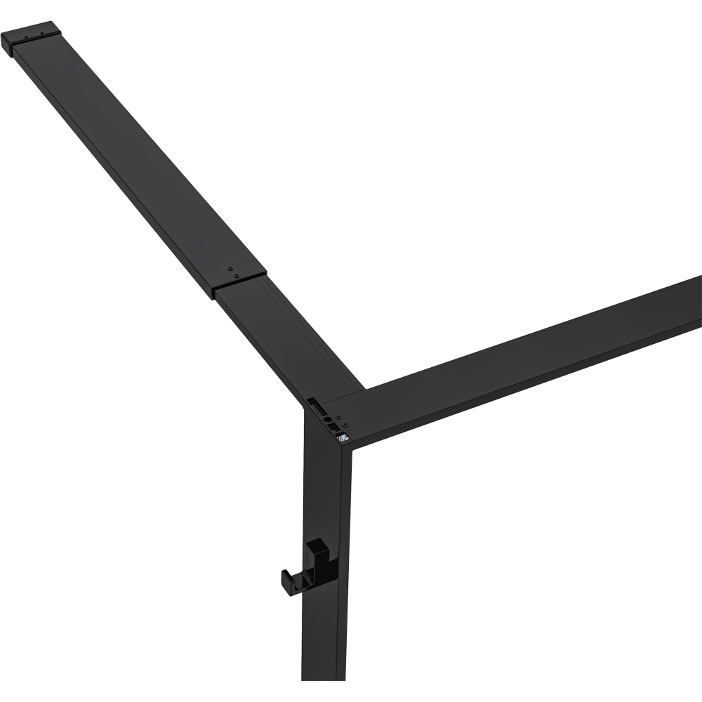 Paravan dus walk-in GOODHOME Evanna, aluminiu, 120 x 195 cm, sticla securizata transparenta, profil negru