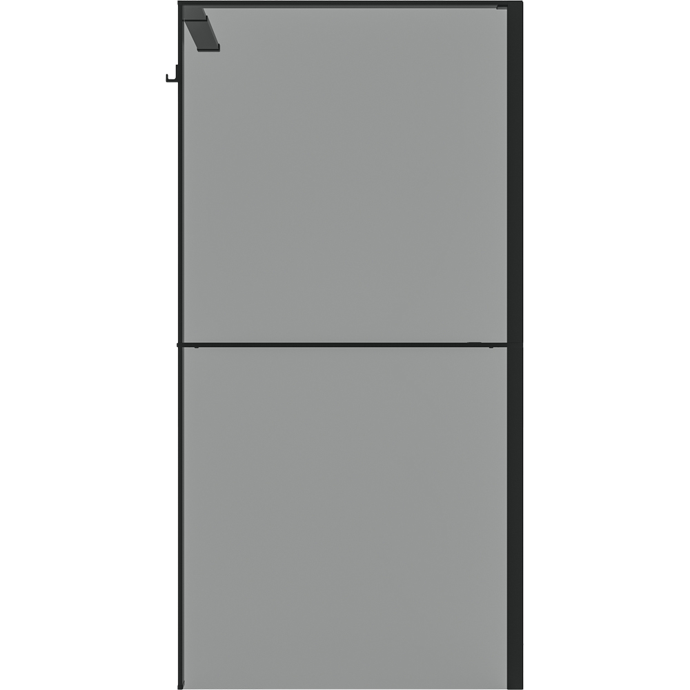 Paravan dus walk-in GOODHOME Evanna, aluminiu, 120 x 195 cm, sticla securizata fumurie, profil negru