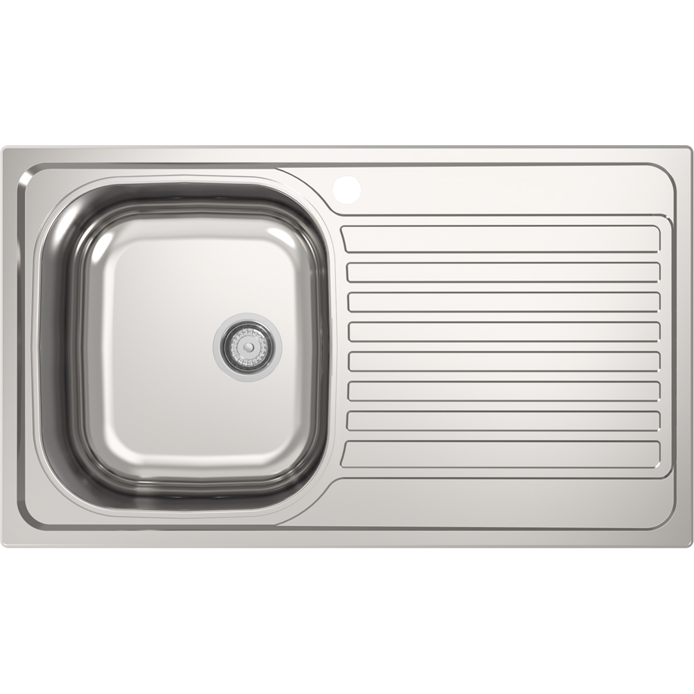 Chiuveta bucatarie Jabiri, 1 cuva, picurator reversibil, 76 x 43.5 cm, inox