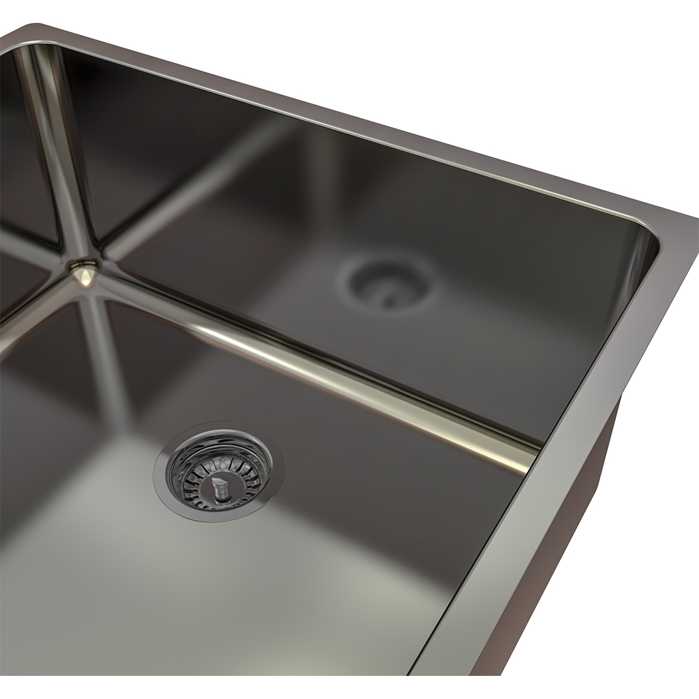 Chiuveta bucatarie GoodHome Villach, 1 cuva, inox, 54 x 44 x 20 cm, fumuriu