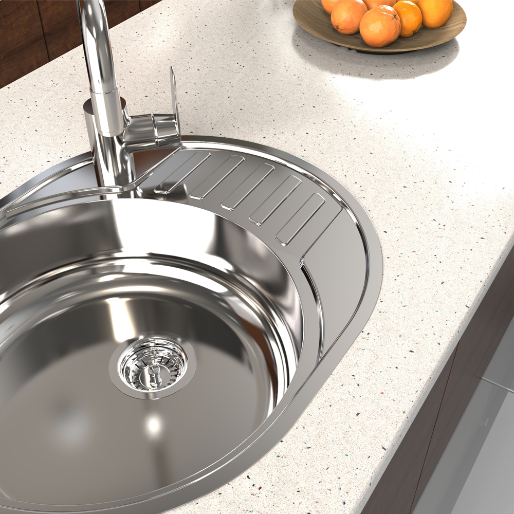 Chiuveta bucatarie Liebig 1K, 1 cuva, picurator reversibil, 60 x 48 cm, inox