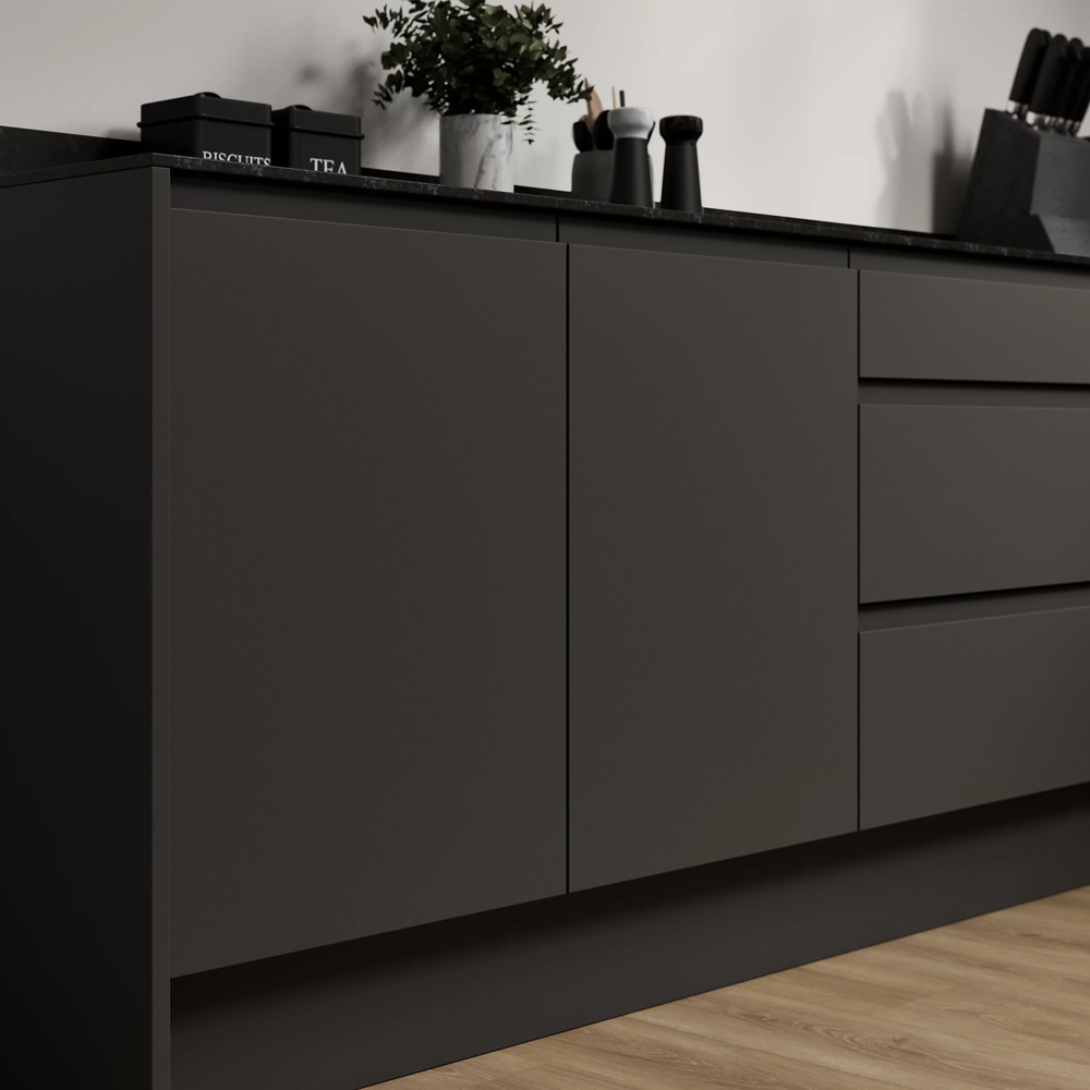 Front usa GOODHOME Garcinia, MDF, 60 x 35 x 1.8 cm, gri inchis
