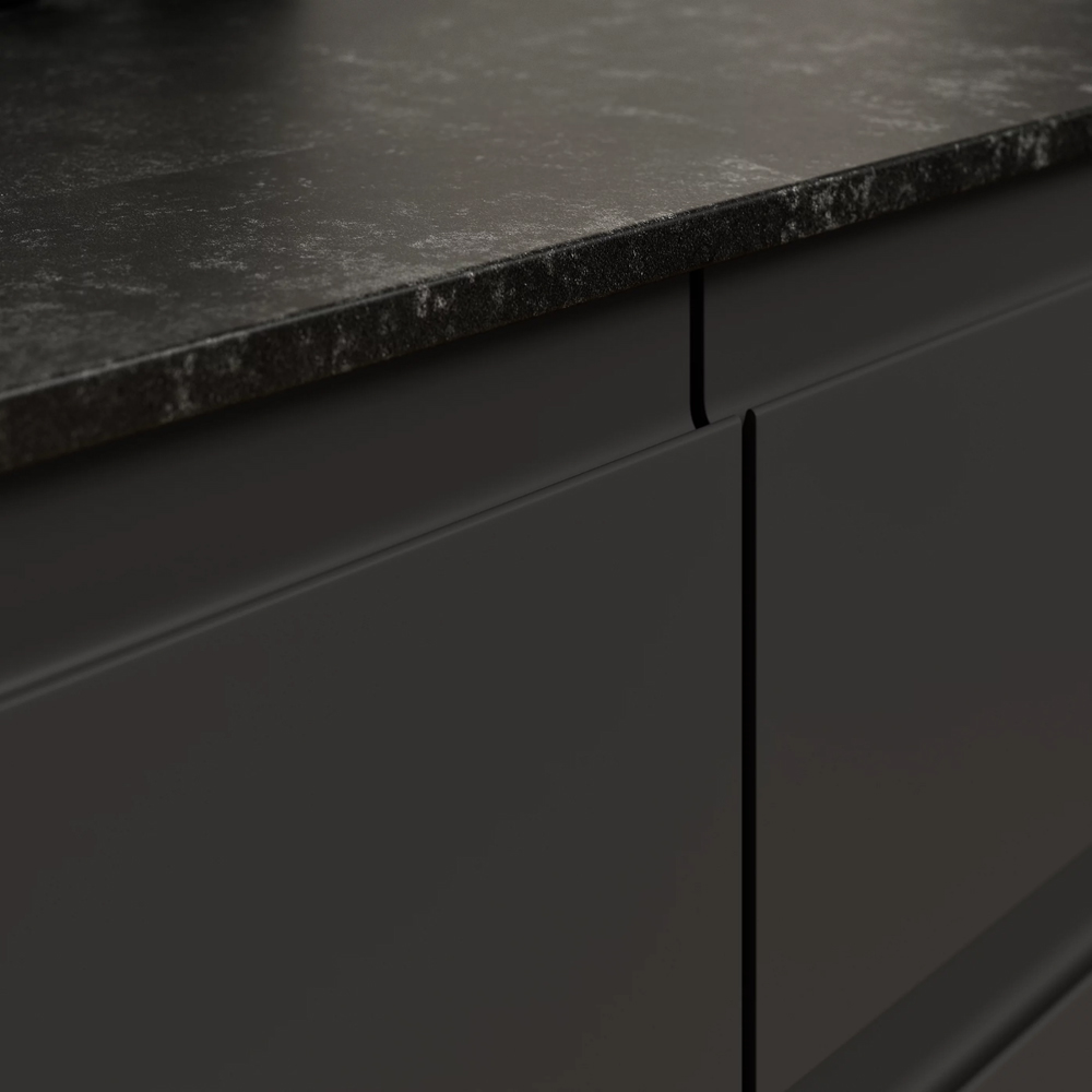 Front usa GOODHOME Garcinia, MDF, 30 x 128 x 1.8 cm, gri inchis