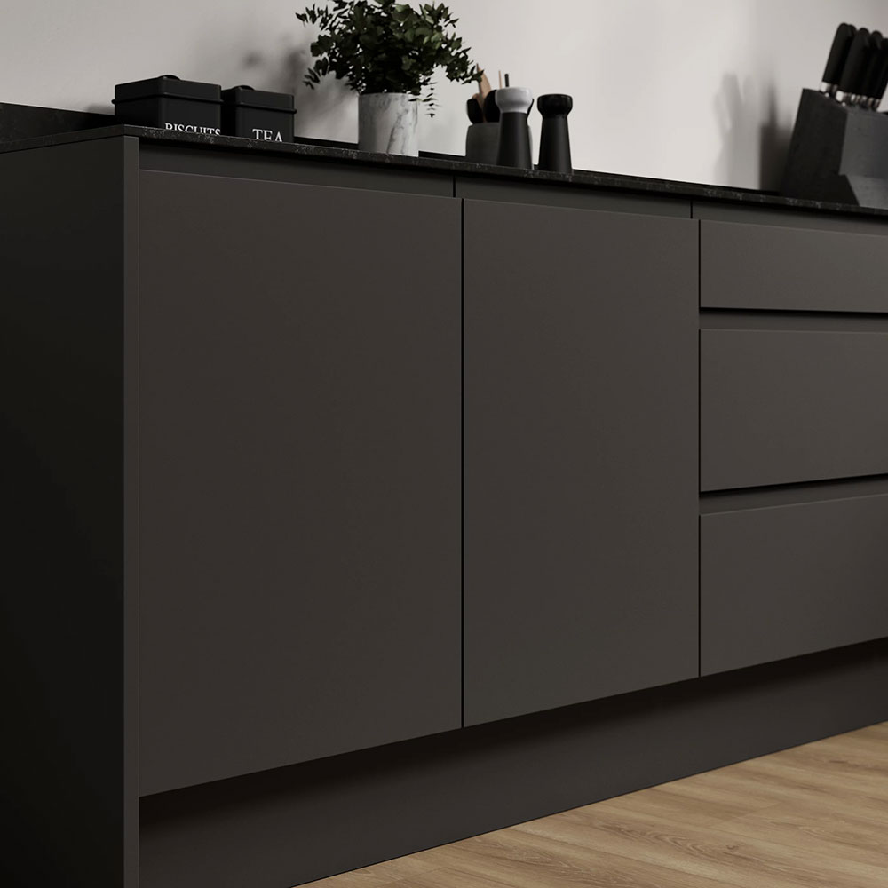 Panou usa GOODHOME Garcinia, 61 x 93.4 x 1.6 cm, MDF, gri inchis