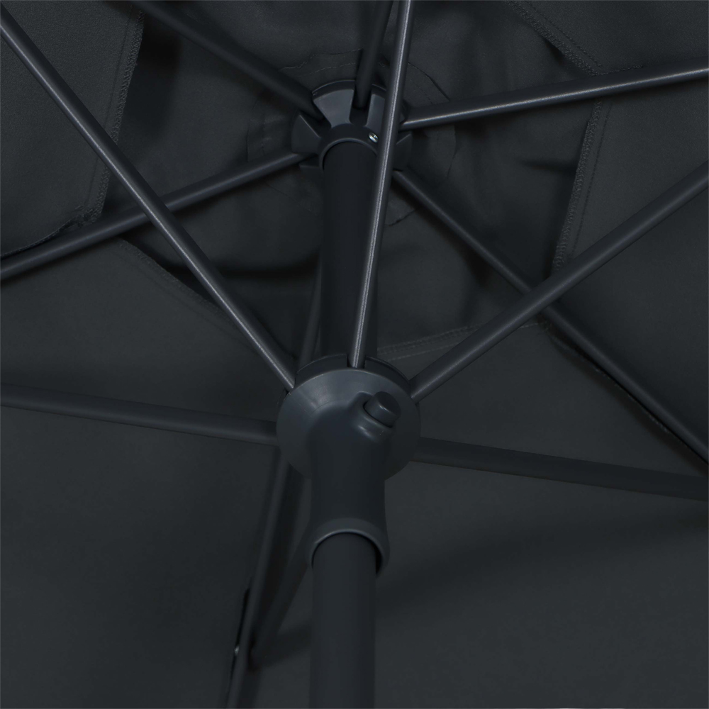 Umbrela terasa Kasane, poliester, 200 x 219 cm, gri inchis