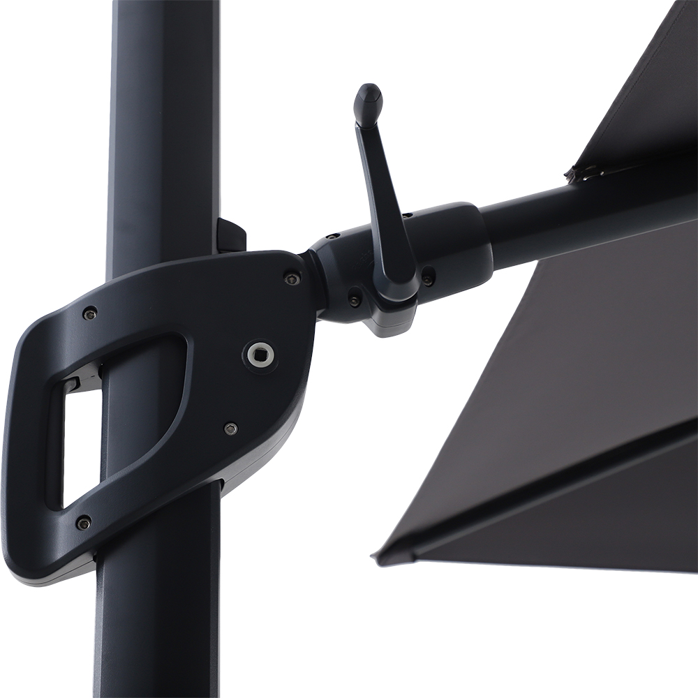 Umbrela de exterior GOODHOME Corby, 3 x 3m, negru