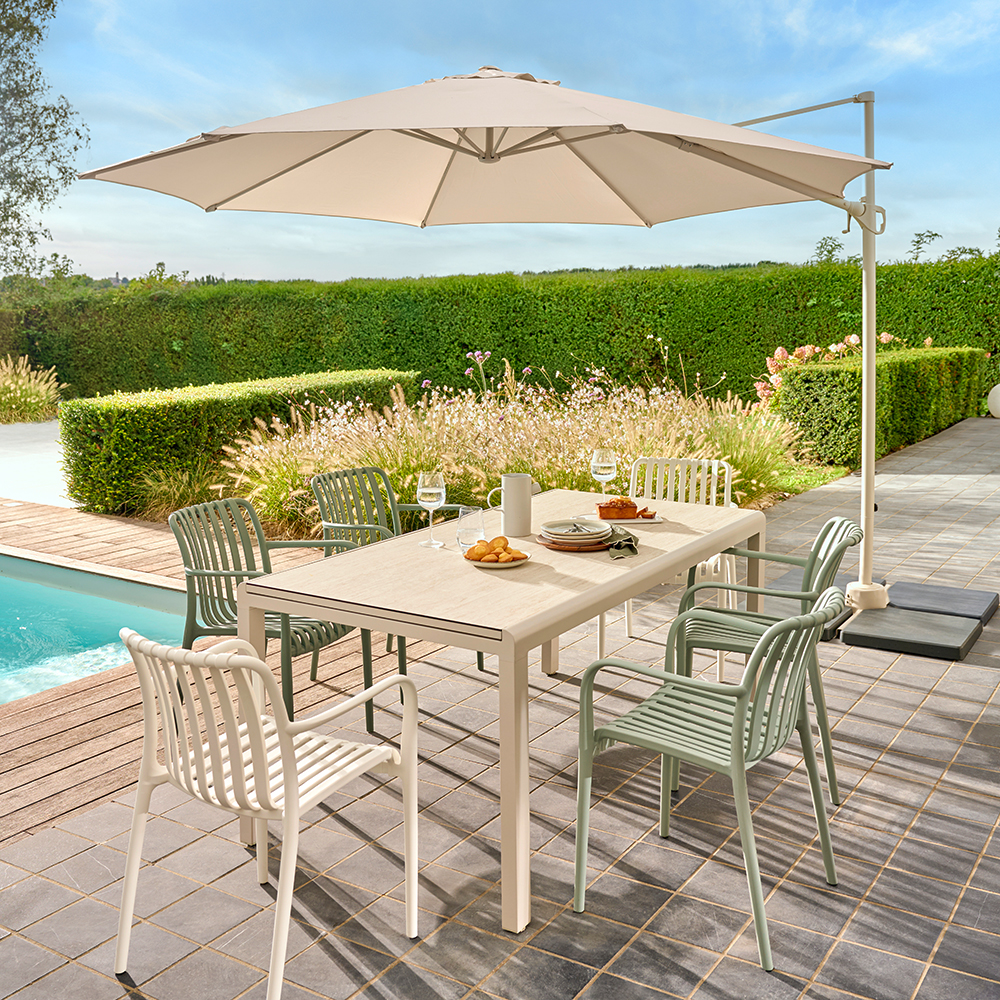 Umbrela de exterior GOODHOME Brindisi, 3.5m, bej