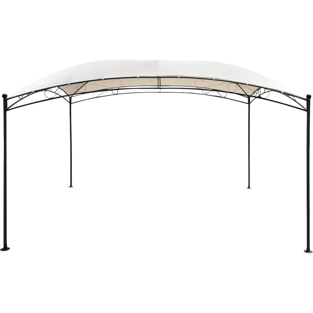 Pavilion gradina GOODHOME Tripoli, 3 x 4 x 2.67 cm, poliester si otel, alb