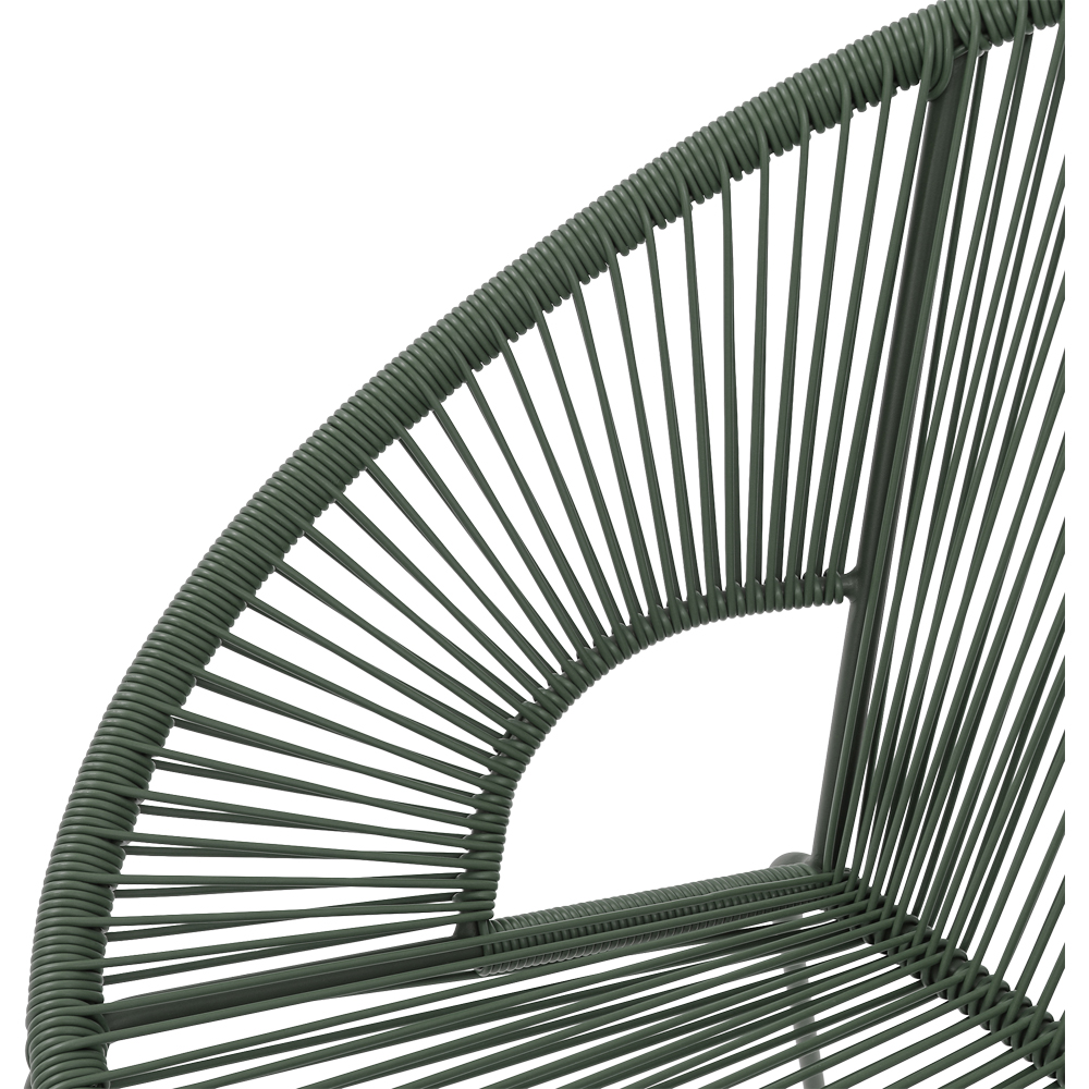 Banca gradina GOODHOME Hosti, otel, 124.5 x 71 x 81 cm, 2 locuri, verde