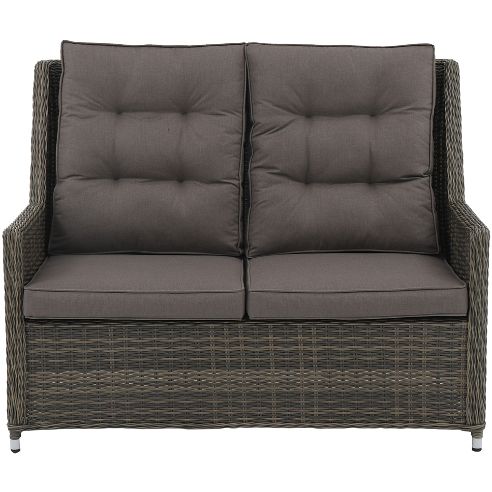 Set mobilier gradina GOODHOME Emali, 4 piese, gri inchis