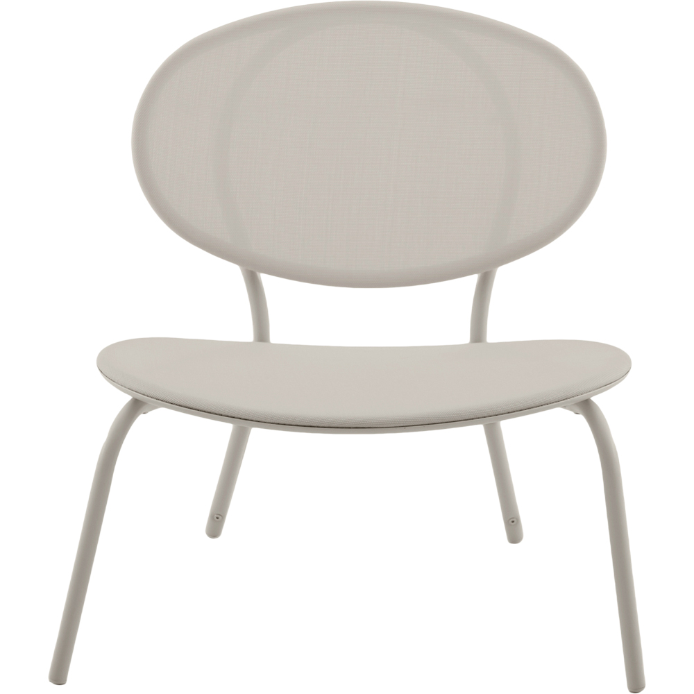 Scaun terasa Matola, otel, 69.5 x 77 x 77 cm, argintiu