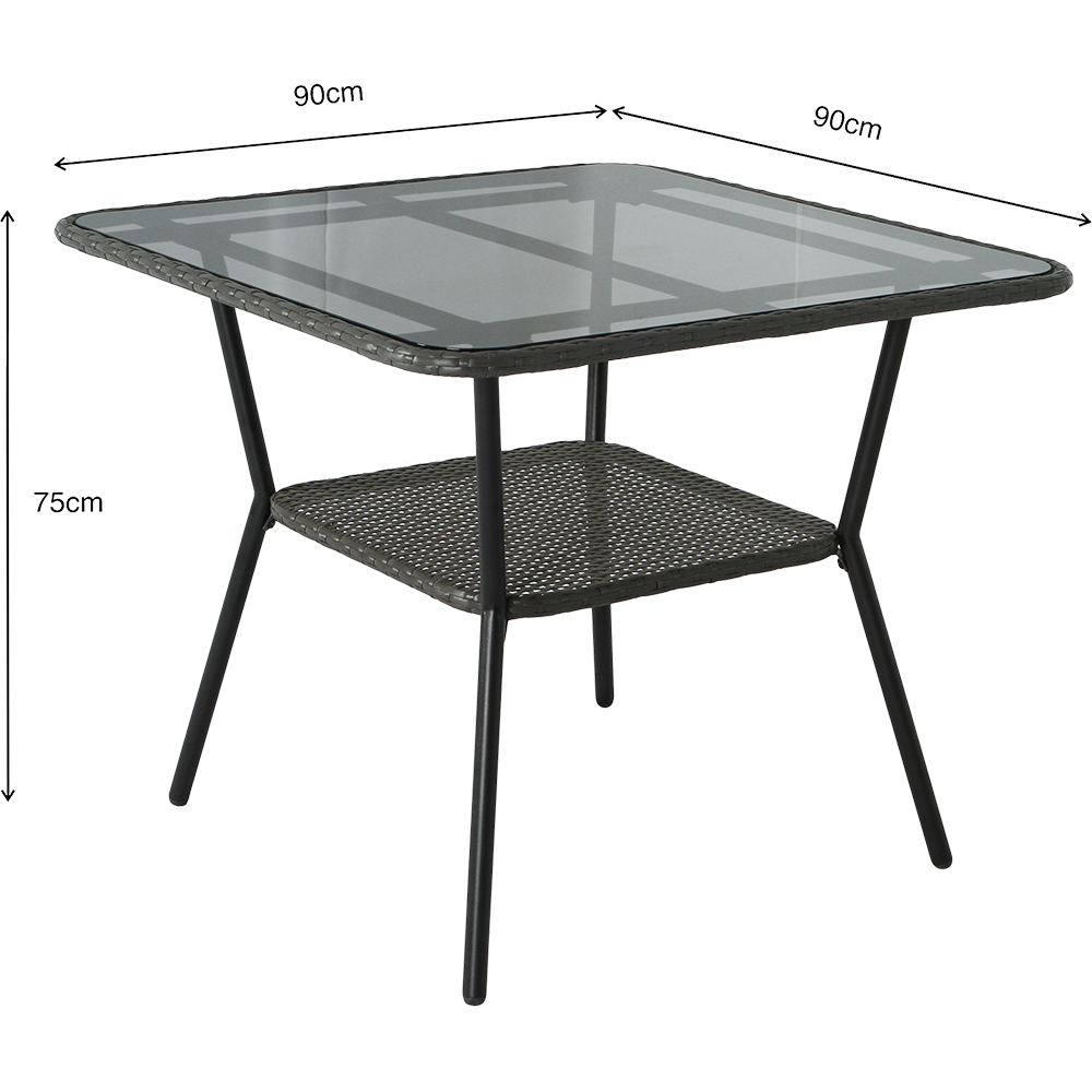 Set mobilier gradina GOODHOME Derry, 5 piese, gri