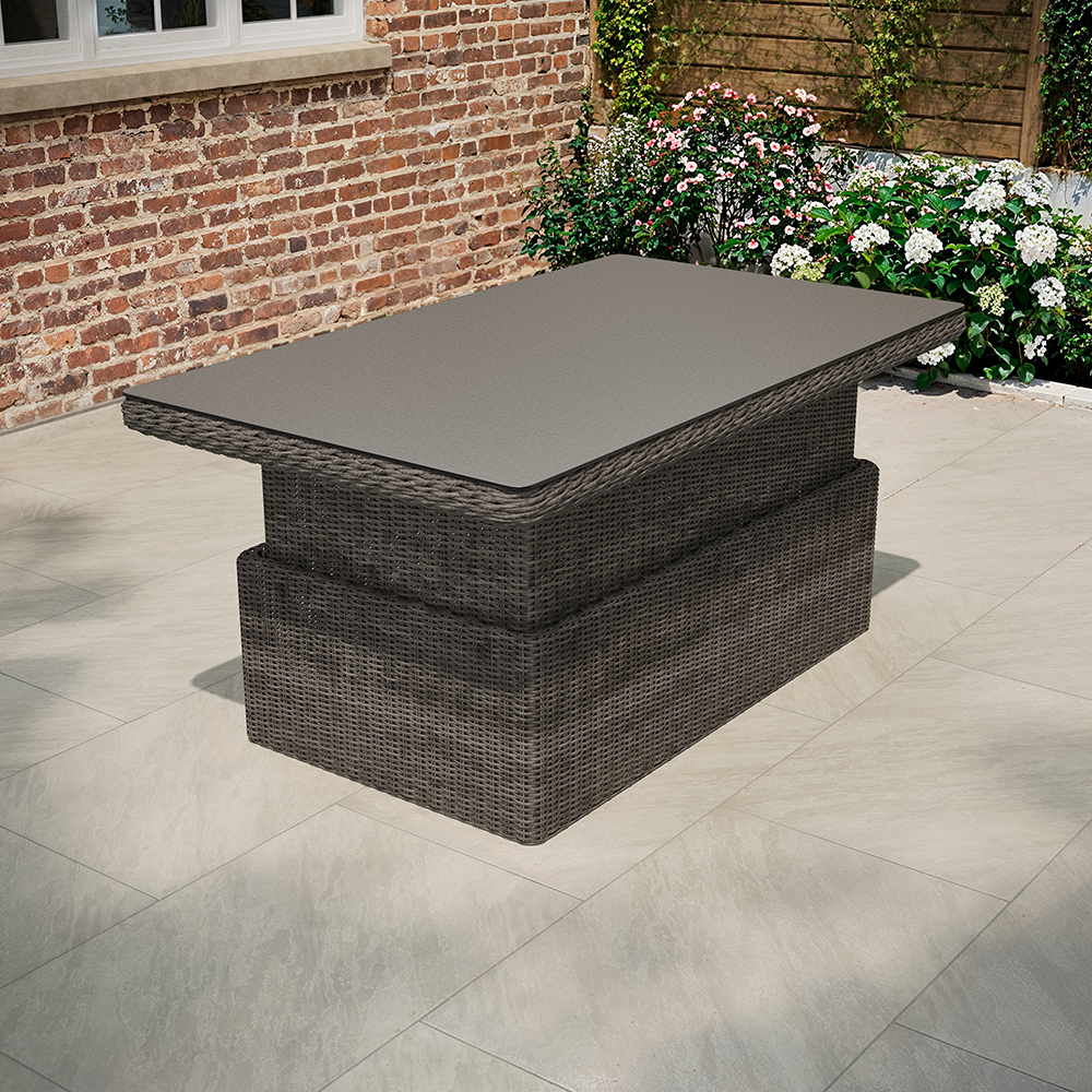 Set mobilier gradina GOODHOME Emali, 7 piese, gri