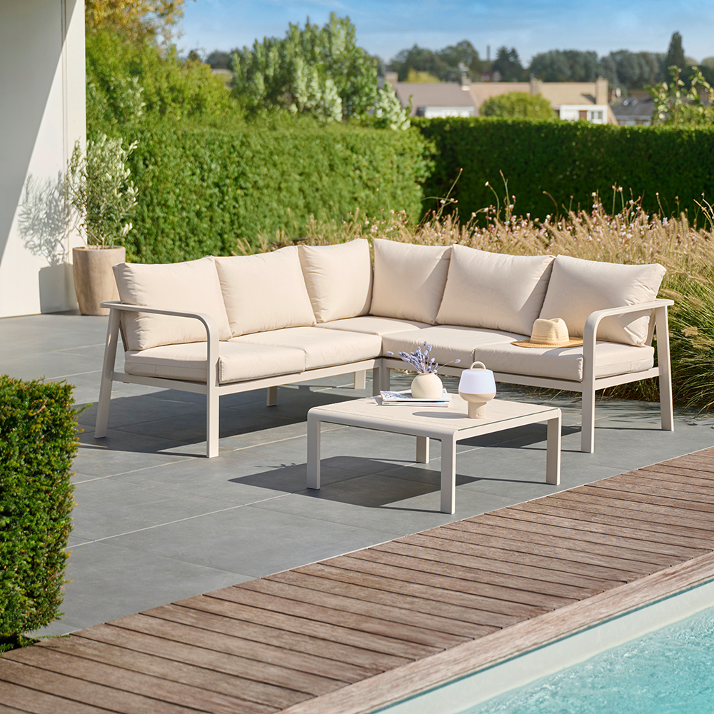 Set coltar gradina GOODHOME Mallia, 2 piese, gri