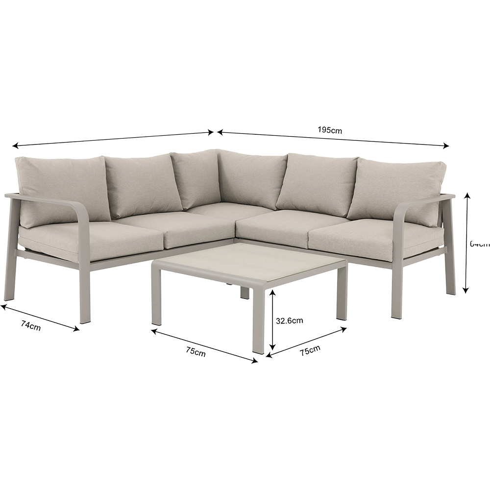 Set coltar gradina GOODHOME Mallia, 2 piese, gri