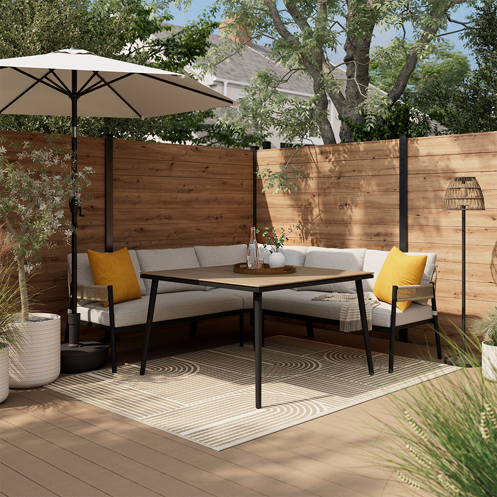 Set mobilier gradina GOODHOME Siliana, 2 piese, bej