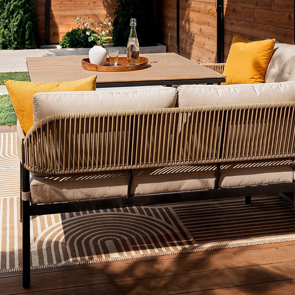 Set mobilier gradina GOODHOME Siliana, 2 piese, bej