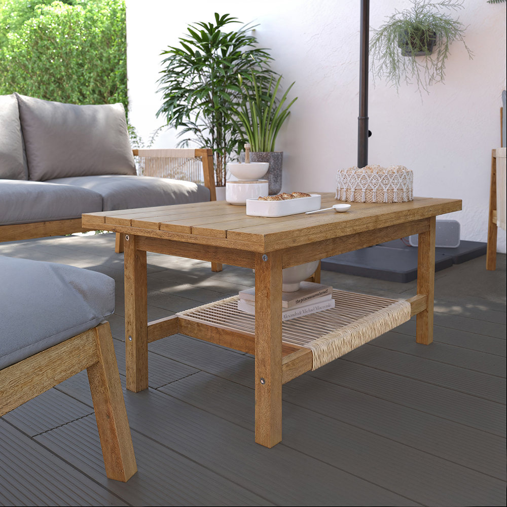 Set mobilier gradina GOODHOME Dalaba, 6 piese, gri