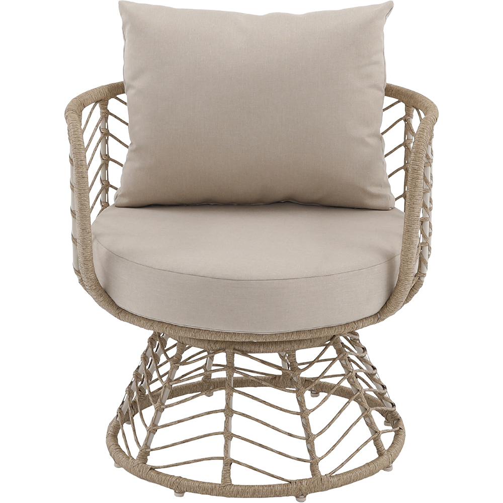 Set mobilier gradina GOODHOME Omalos, 4 piese, crem