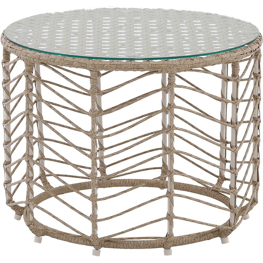 Set mobilier gradina GOODHOME Omalos, 4 piese, crem