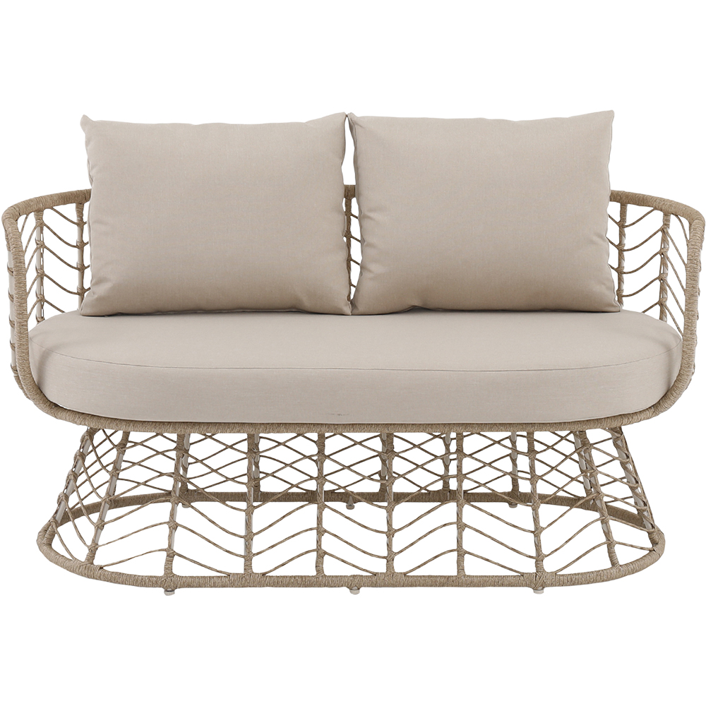 Set mobilier gradina GOODHOME Omalos, 4 piese, crem