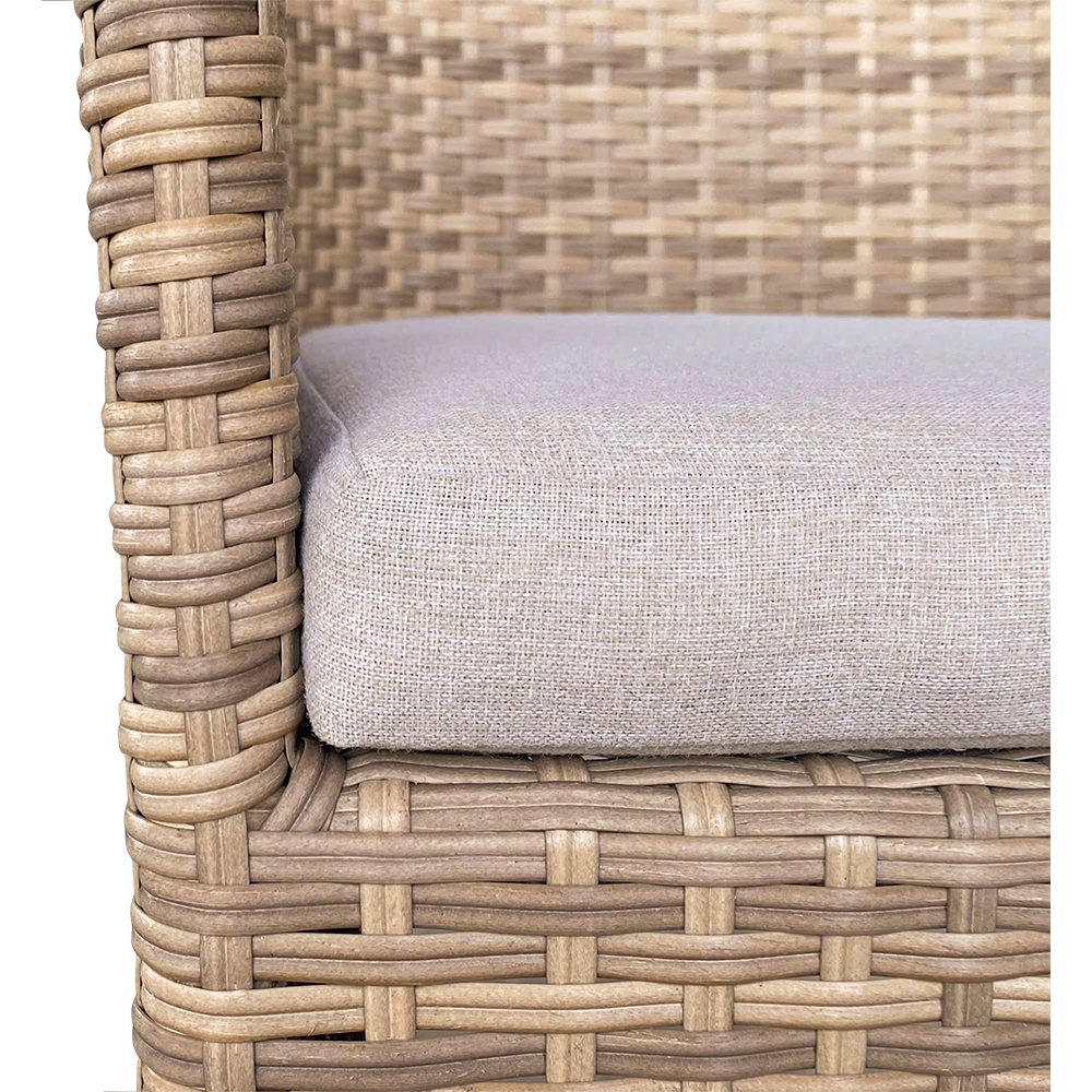 Set mobilier gradina GOODHOME Elos 2, 3 piese, crem