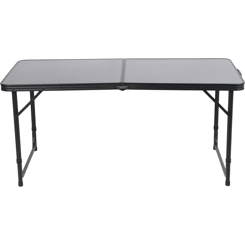 Masa camping Vatani, aluminiu, 120 x 60 x 54 cm, gri