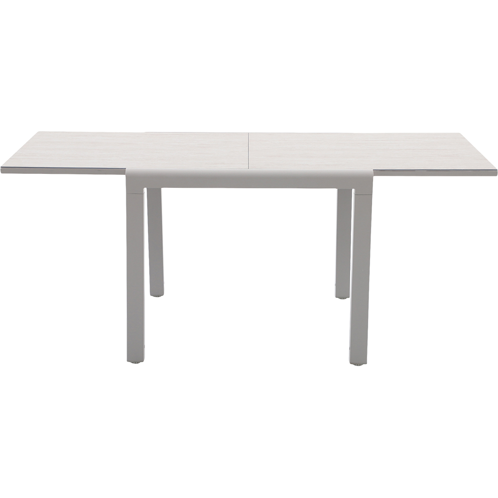 Masa GOODHOME Mallia, 6 locuri, 180 x 90 x 75cm, alb