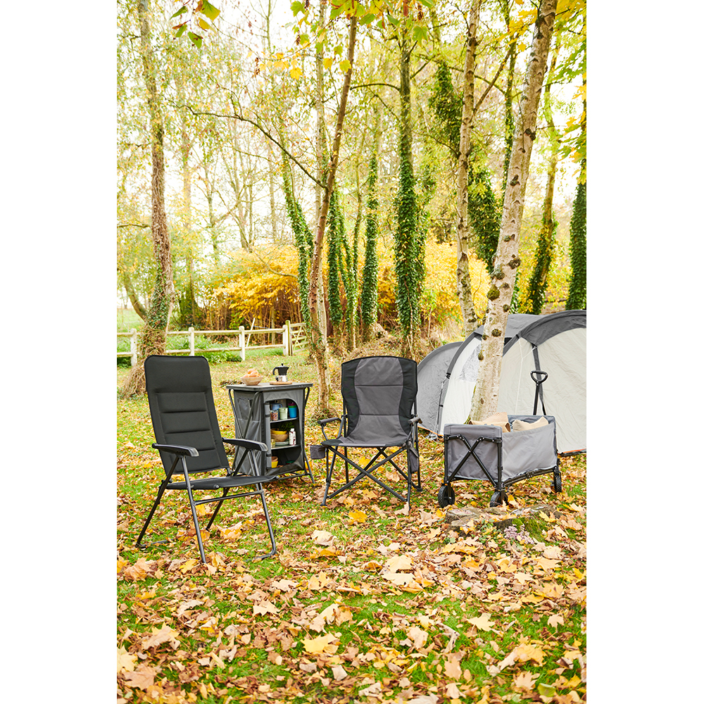 Dulap camping Vatani, 45.5 x 40 x 87 cm, gri inchis