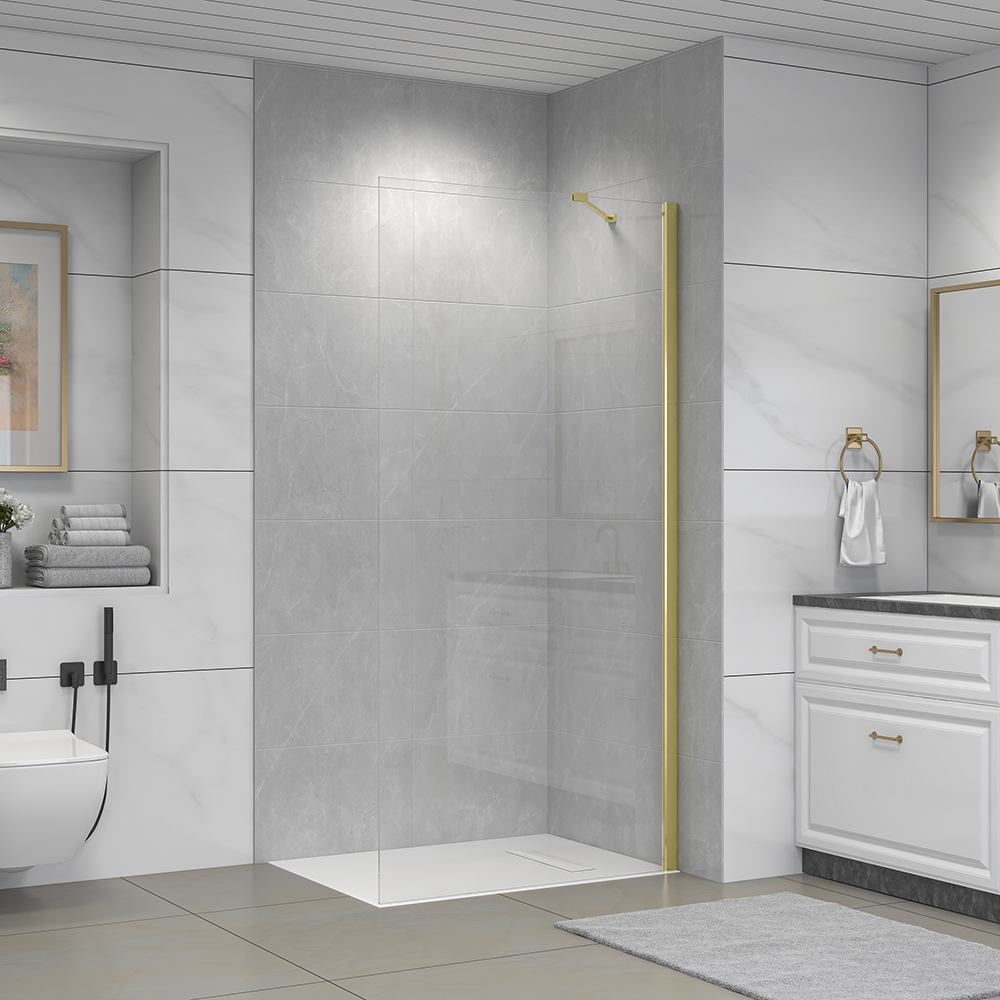 Bara de fixare perete GOODHOME Ledava, 70 cm, aluminiu, auriu