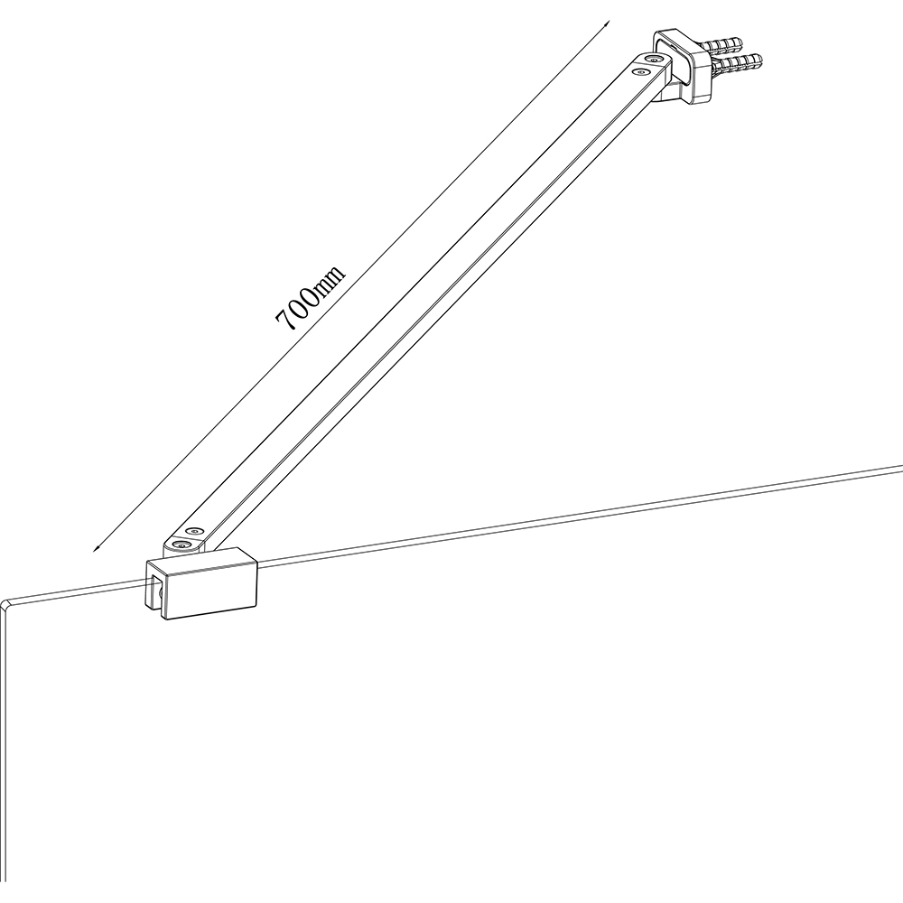 Bara de fixare perete GOODHOME Ledava, 70 cm, aluminiu, auriu
