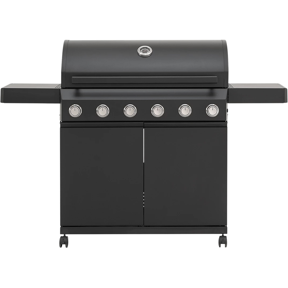 Gratar pe gaz GOODHOME Praden, 6 arzatoare, 4 role, negru