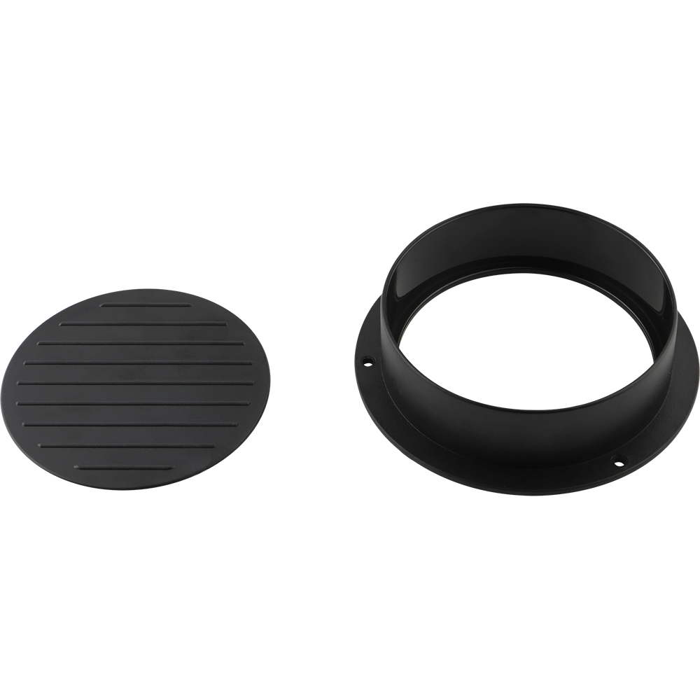 Presa burger, plastic, 12.5 cm, negru