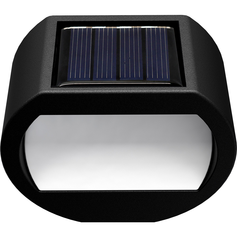 Aplica solara, 0.021 W, IP44, 3000K, plastic, negru