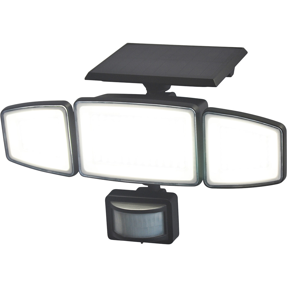 Proiector solar cu senzor, 4 W, 800lm, 5000K, IP54, plastic, negru