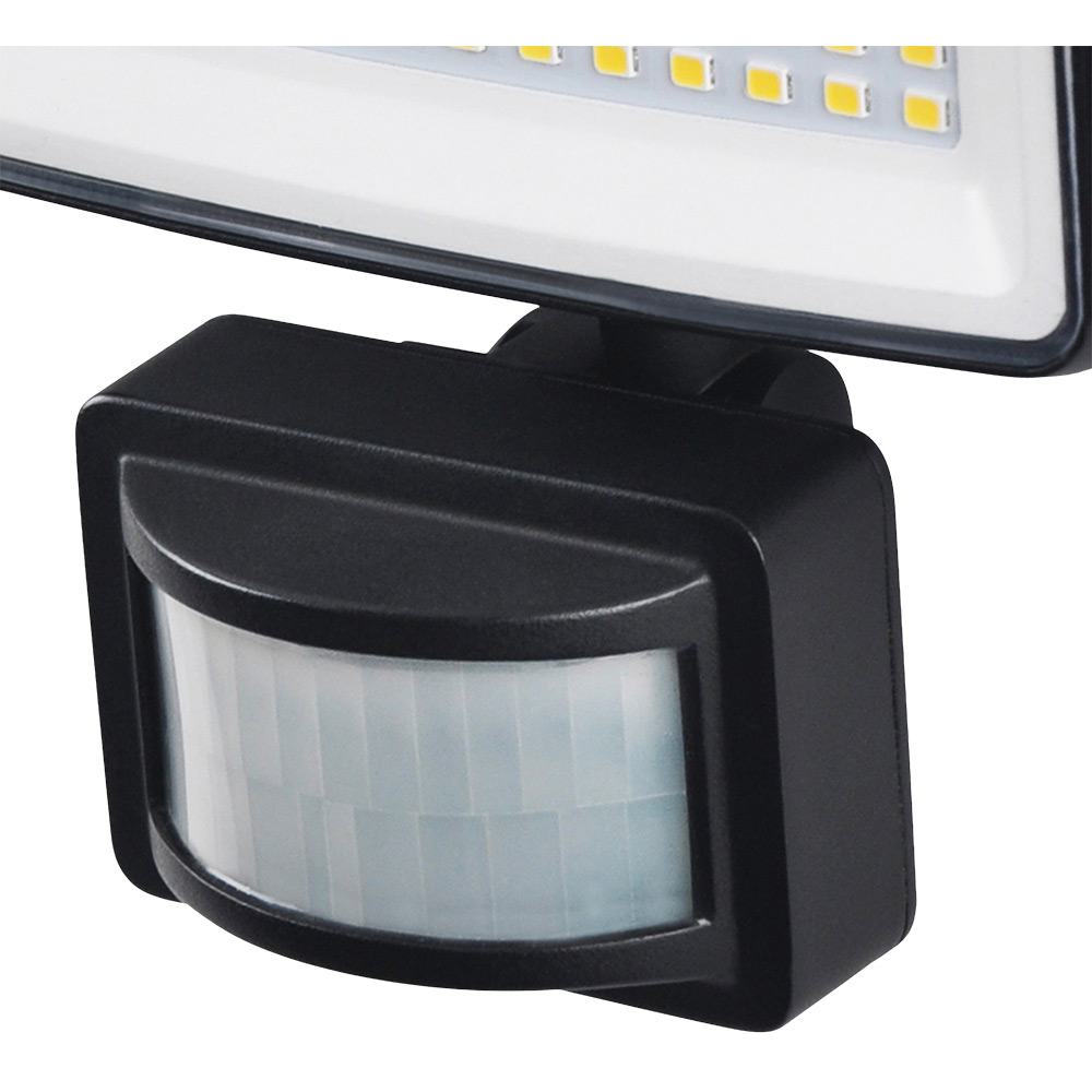 Proiector solar cu senzor, 4 W, 800lm, 5000K, IP54, plastic, negru