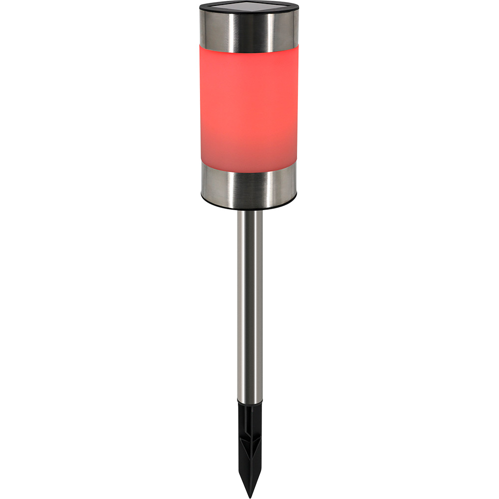 Lampa solara LED RGB, 0.02W, 1 lm, IP44, otel si plastic, argintiu