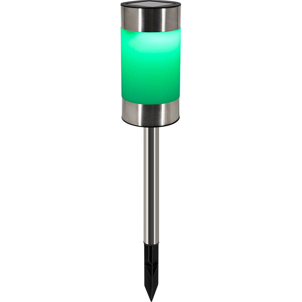 Lampa solara LED RGB, 0.02W, 1 lm, IP44, otel si plastic, argintiu