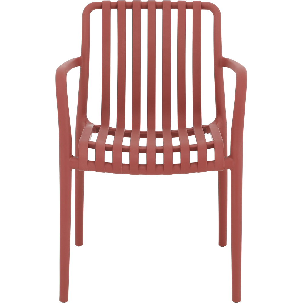Scaun terasa Timbo, plastic, 55 x 58 x 81 cm, rosu