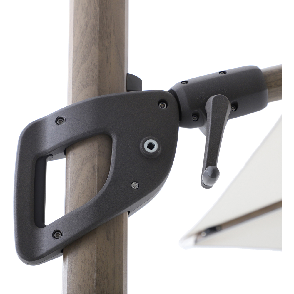 Umbrela de exterior GOODHOME Corby, LED, 3 x 3m, alb
