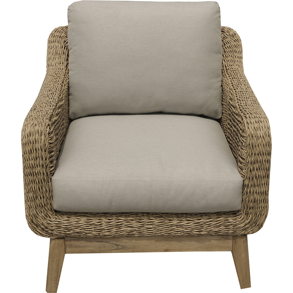 Set mobilier gradina GOODHOME Calora, 4 piese, crem