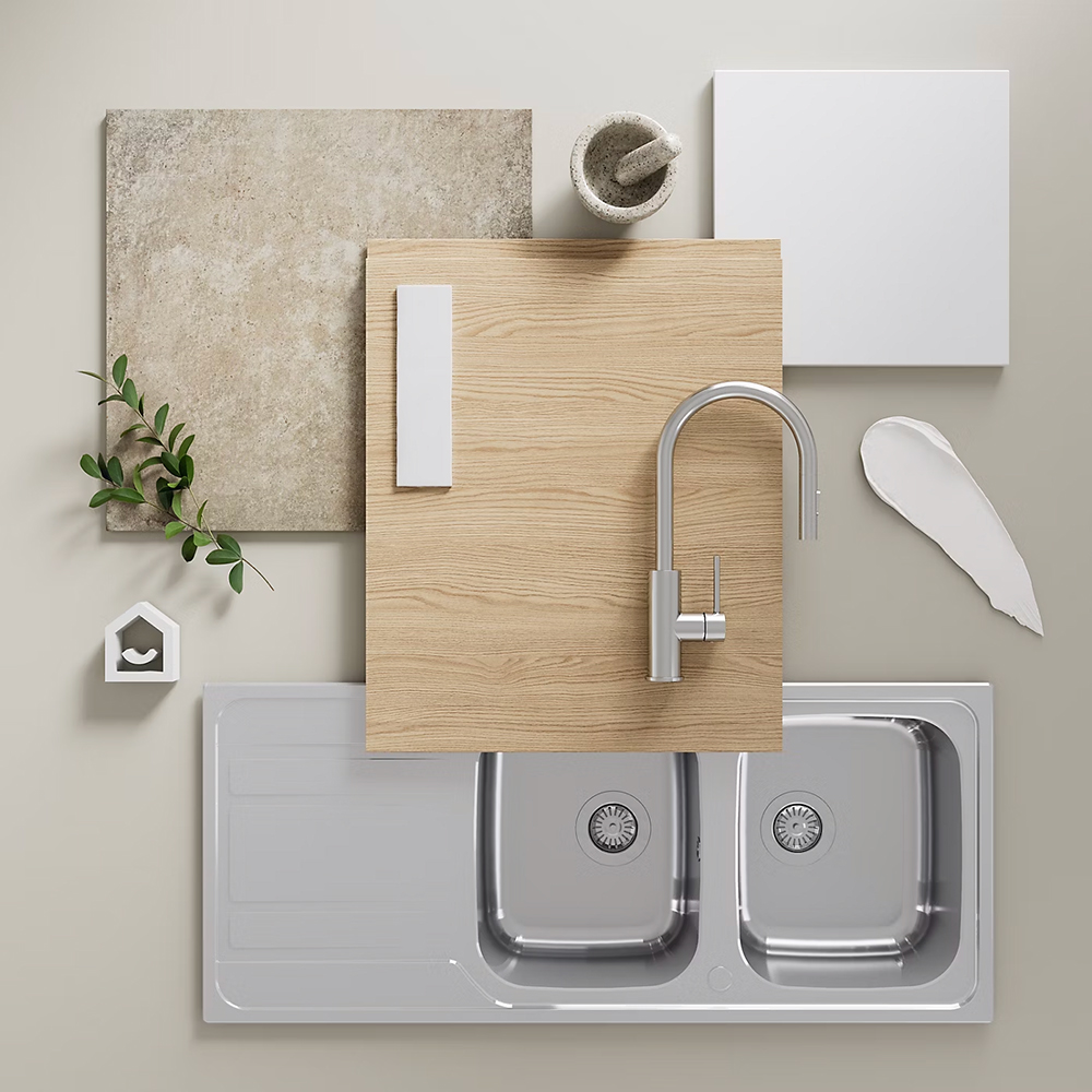 Front usa GOODHOME Garcinia, PAL, 60 x 54.3 cm, stejar
