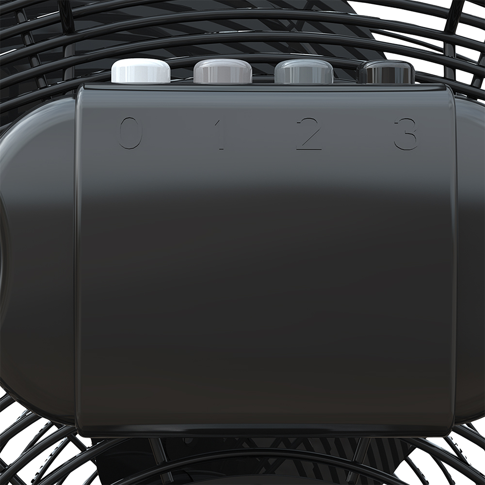 Ventilator industrial de podea, 3 trepte viteza, 45cm, 120W, negru
