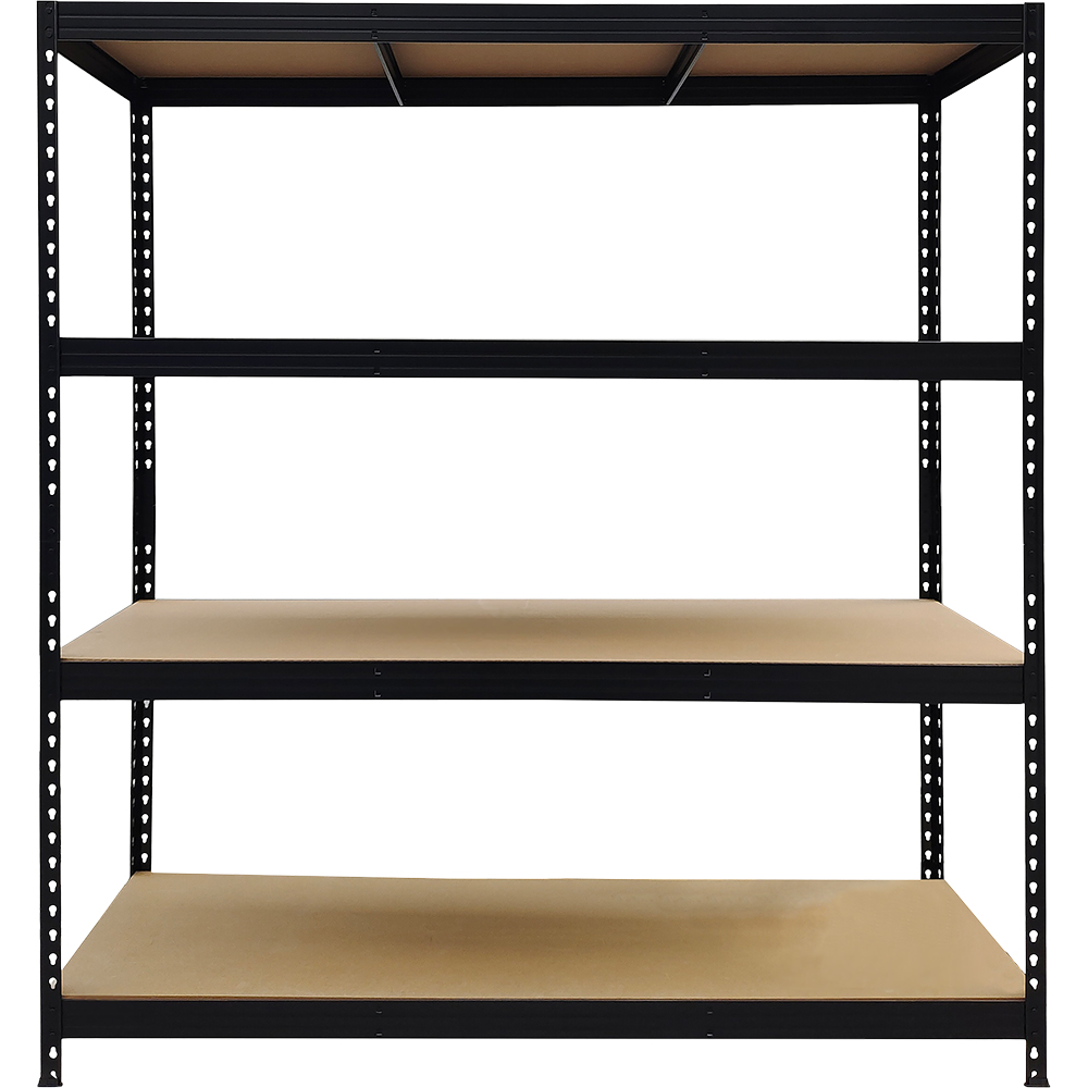 Raft atelier GOODHOME Rivet, metal, 166 x 60 x 180 cm, 300 kg/polita, negru
