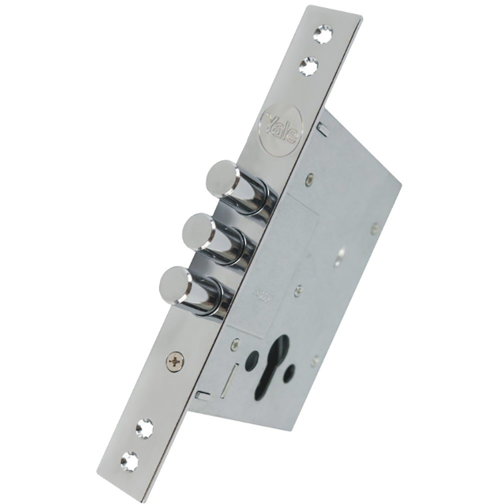 Broasca ingropata usa metalica YALE, BS 60 mm, 3 bolt x 16 mm, cilindru