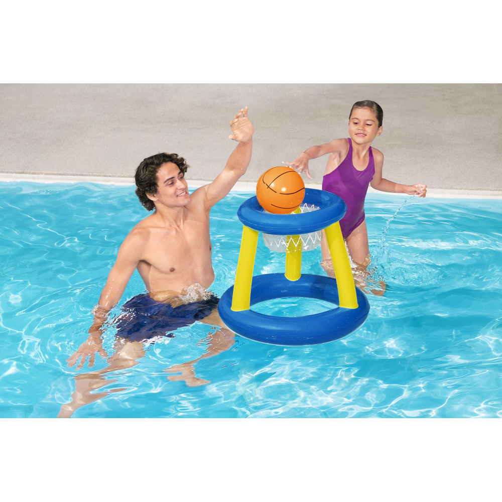 Cos de baschet gonflabil BESTWAY, 59 x 49 cm, 3 ani+, cu minge