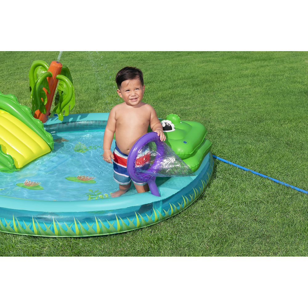 Centru de joaca gonflabil BESTWAY, 2 ani+, 224 x 181 x 72 cm, 210L, tematica crocodil